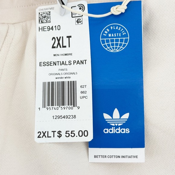 Adidas Essentials Sweatpants Cream Beige Mens Size 2XLT Joggers Lounge Pants NWT - Picture 15 of 16